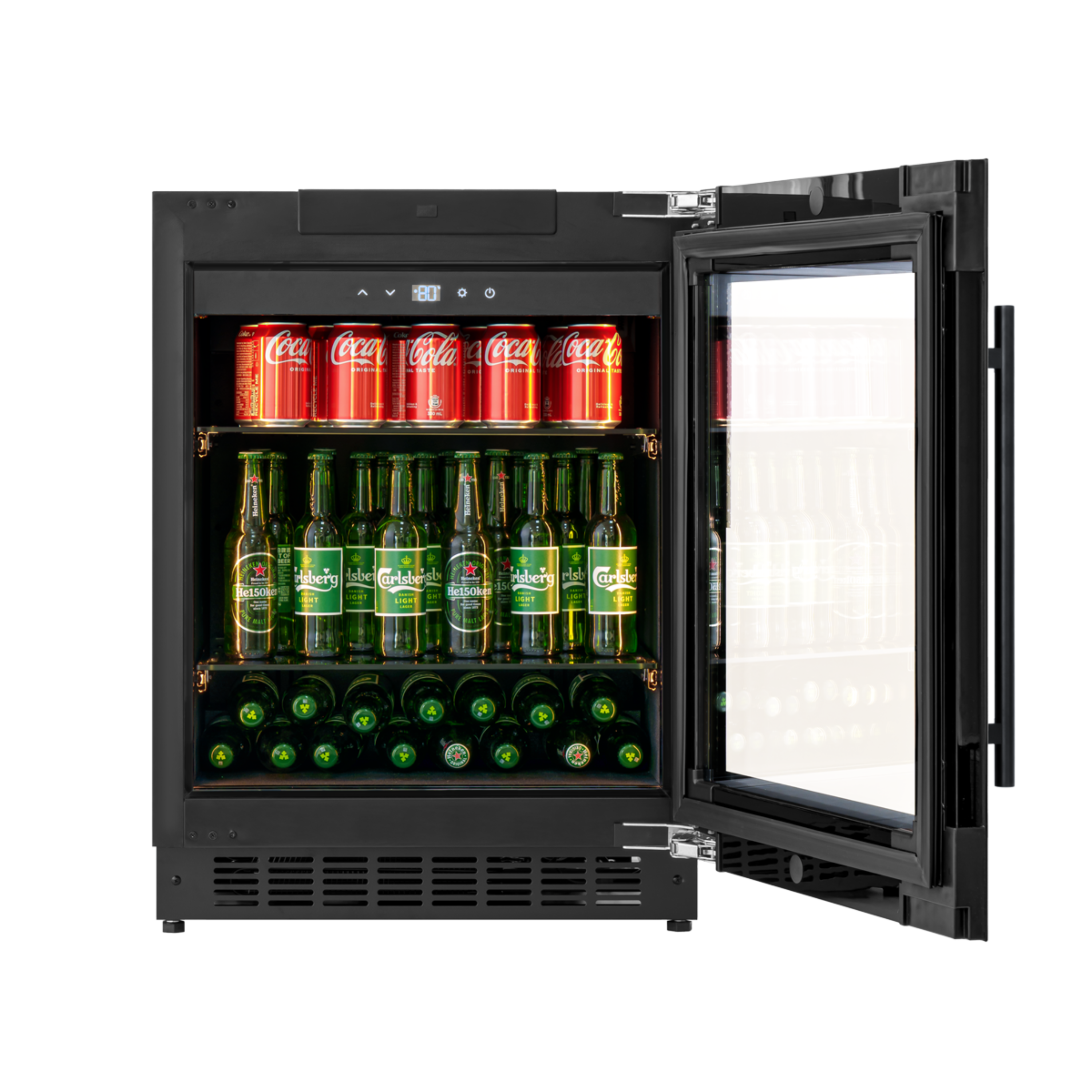 BV34-BH - Drankkoelkast - 118L - Zwart glas