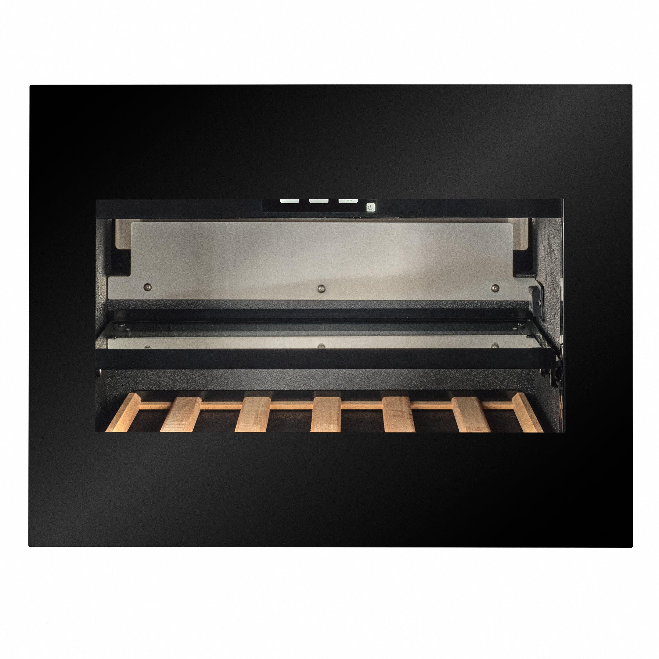 BVI-17B-TO - Push To Open Integrated Beverage Fridge - 37L - Black Glass