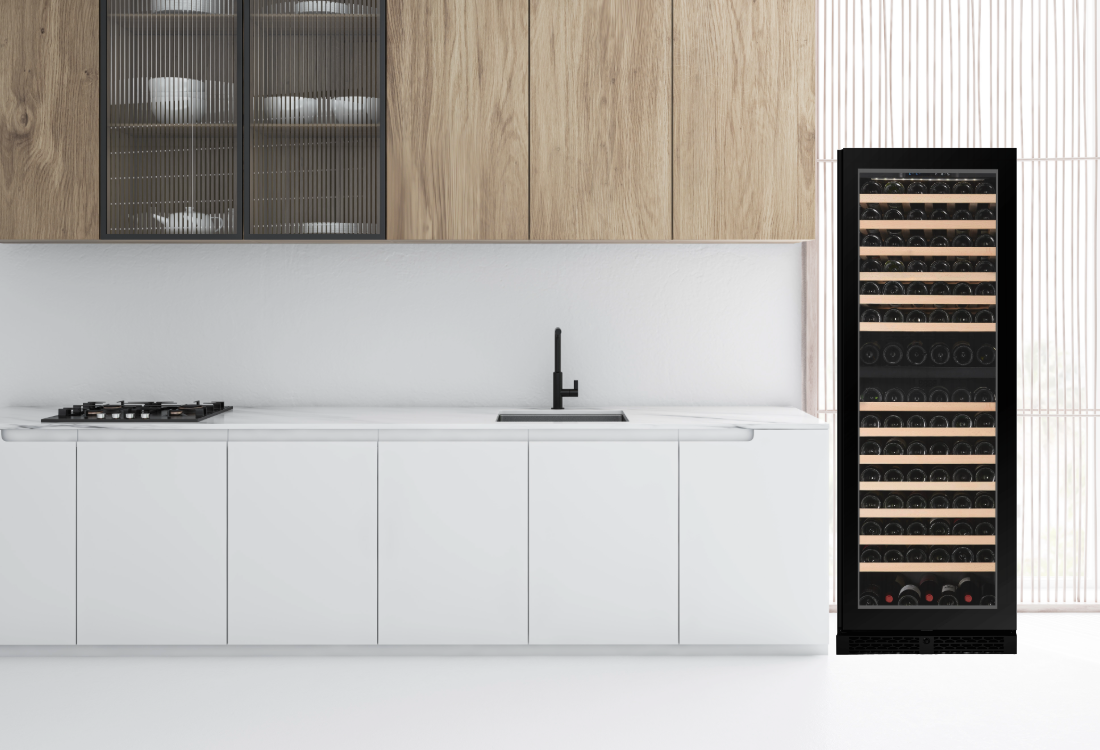 W93D-BLACK - 99 flessen wijnkoelkast