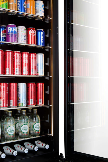 BV122S-BLACK - 336L / 315 blikjes drankkoelkast