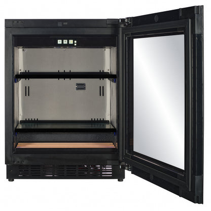 BV30B-TO - 450mm Depth - Push 2 Open Beverage Fridge - 77L - Black Glass