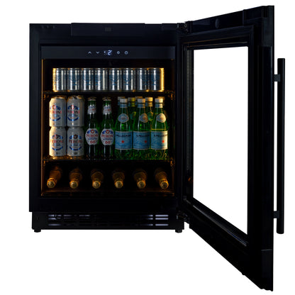 BV34-BH - Drankkoelkast - 118L - Zwart glas