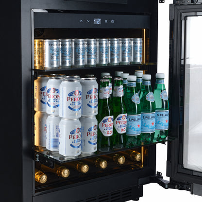 BV34-BH - Drankkoelkast - 118L - Zwart glas