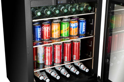 BV46S-BLACK - Drankkoelkast van 127 liter / 141 blikjes