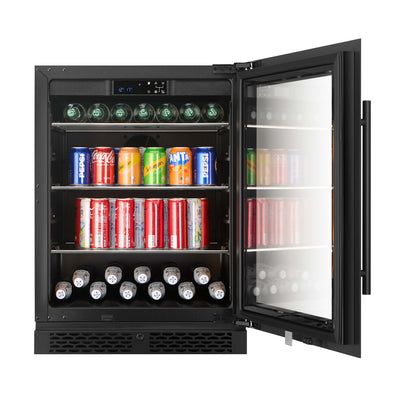 BV46S-BLACK - Drankkoelkast van 127 liter / 141 blikjes