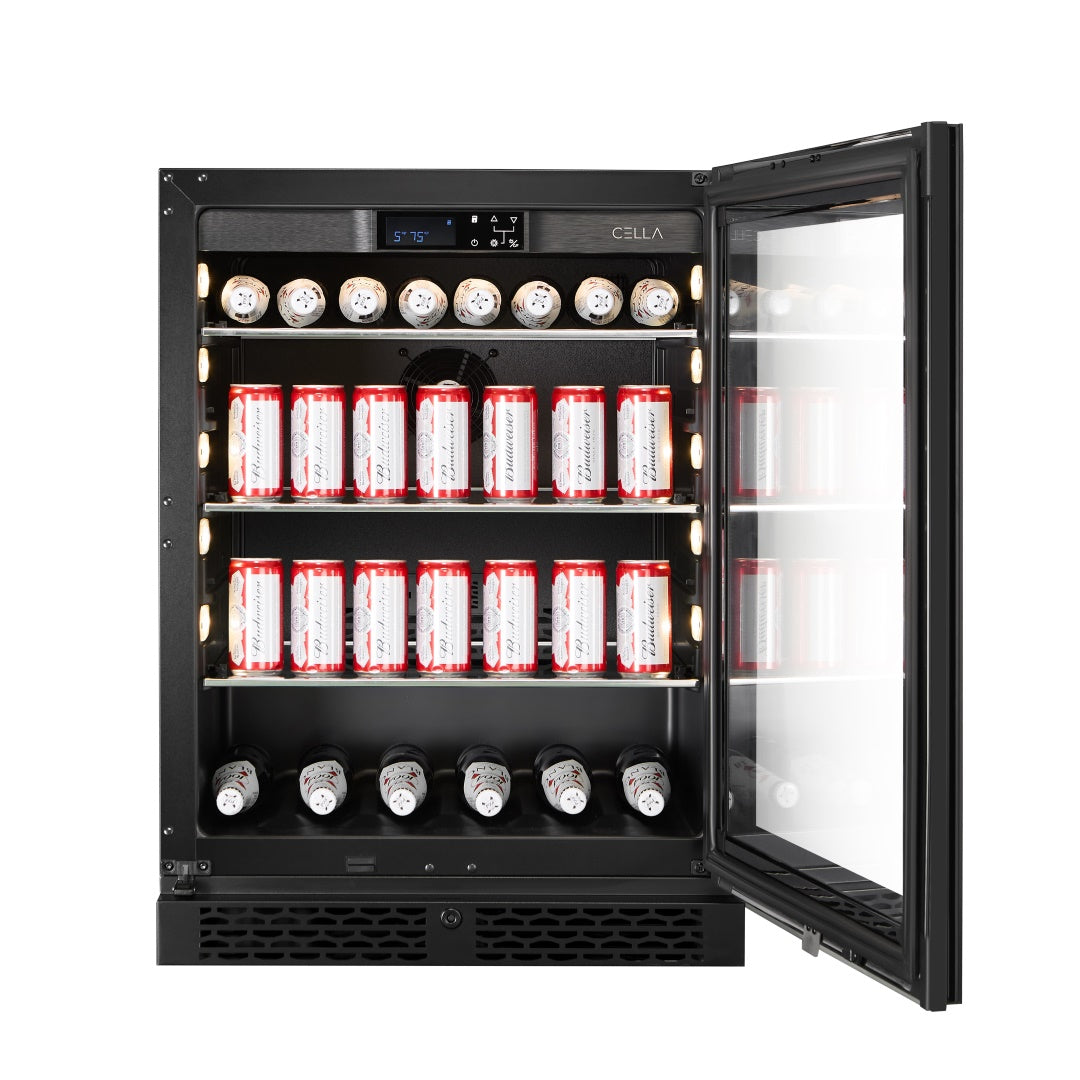 BV46S-BLACK - 127L / 141 Can Beverage Fridge