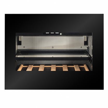 BVI-17B-TO - Push To Open Integrated Beverage Fridge - 37L - Black Glass