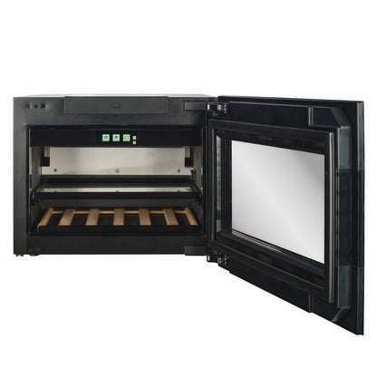 BVI-17B-TO - Push To Open Integrated Beverage Fridge - 37L - Black Glass