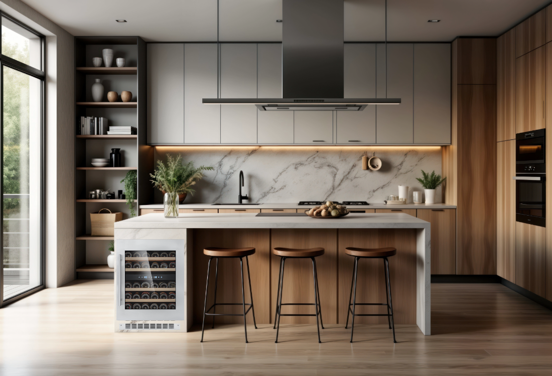 W34-SSH - Wijnkoelkast - 36 flessen - Roestvrij staal