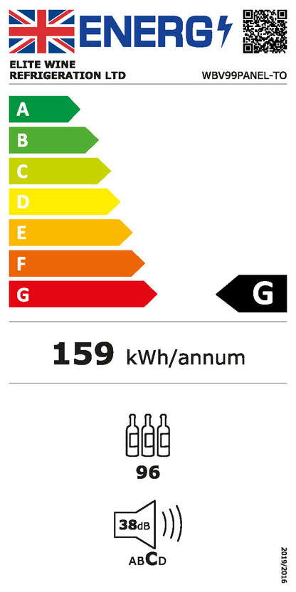 WBV99PANEL-TO - Push To Open Integrated Beverage Center - Panel ready
