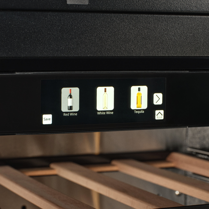 TFT-BV18B-TO - 300mm wide - Push 2 Open Beverage Fridge - 51L - Black Glass