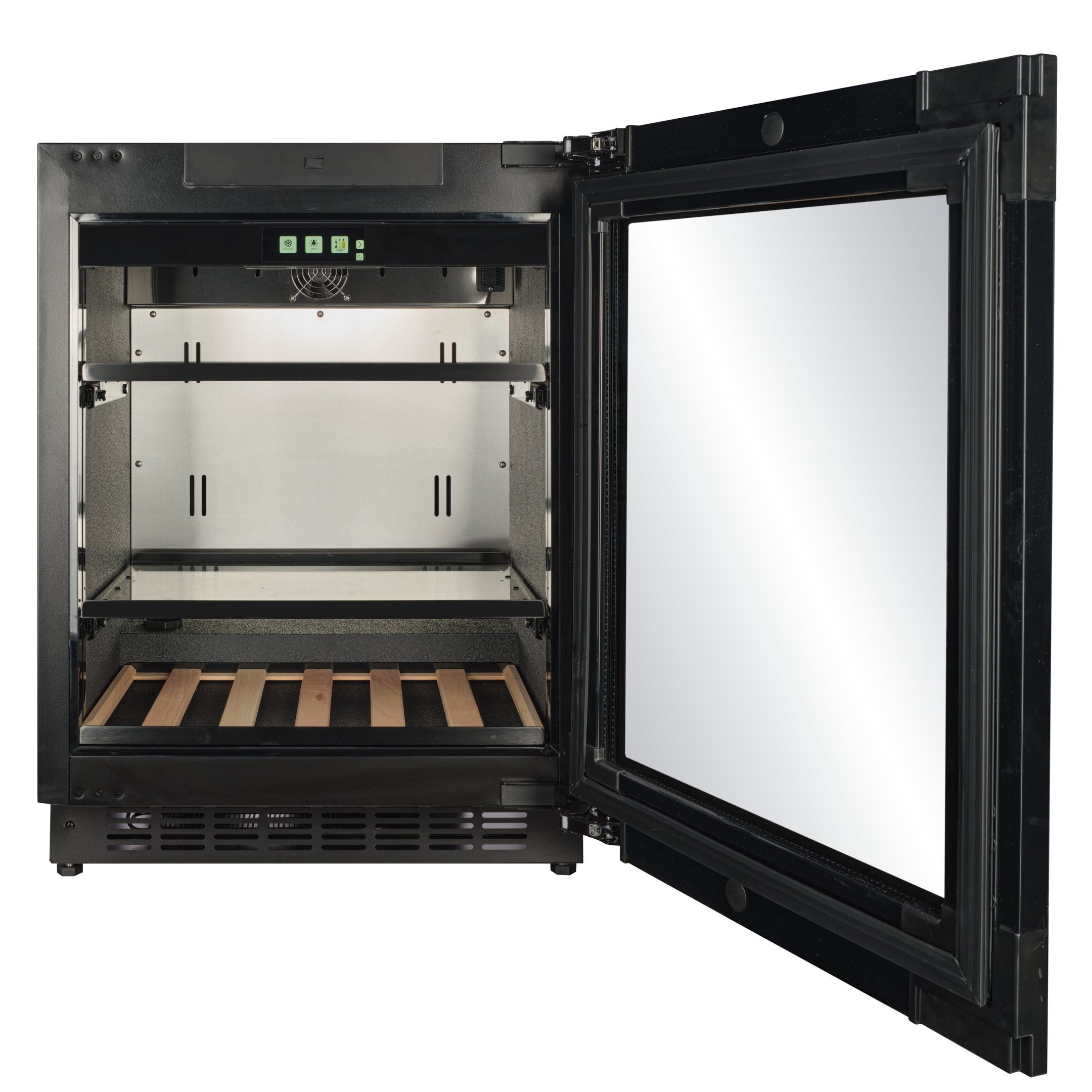 BV34B-TO - Push 2 Open Drankenkoelkast - 118L - Zwart Glas