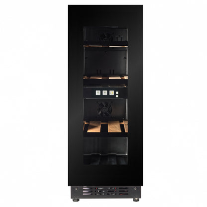 TFT-W18B-TO - Push 2 Open Wine Fridge - 18 Bottle - Black Glass