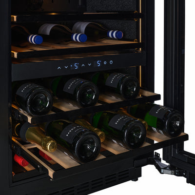 UITLOOPMODEL - W34B-TO - Wijnkoelkast met push-to-open-functie - 36 flessen - zwart glas