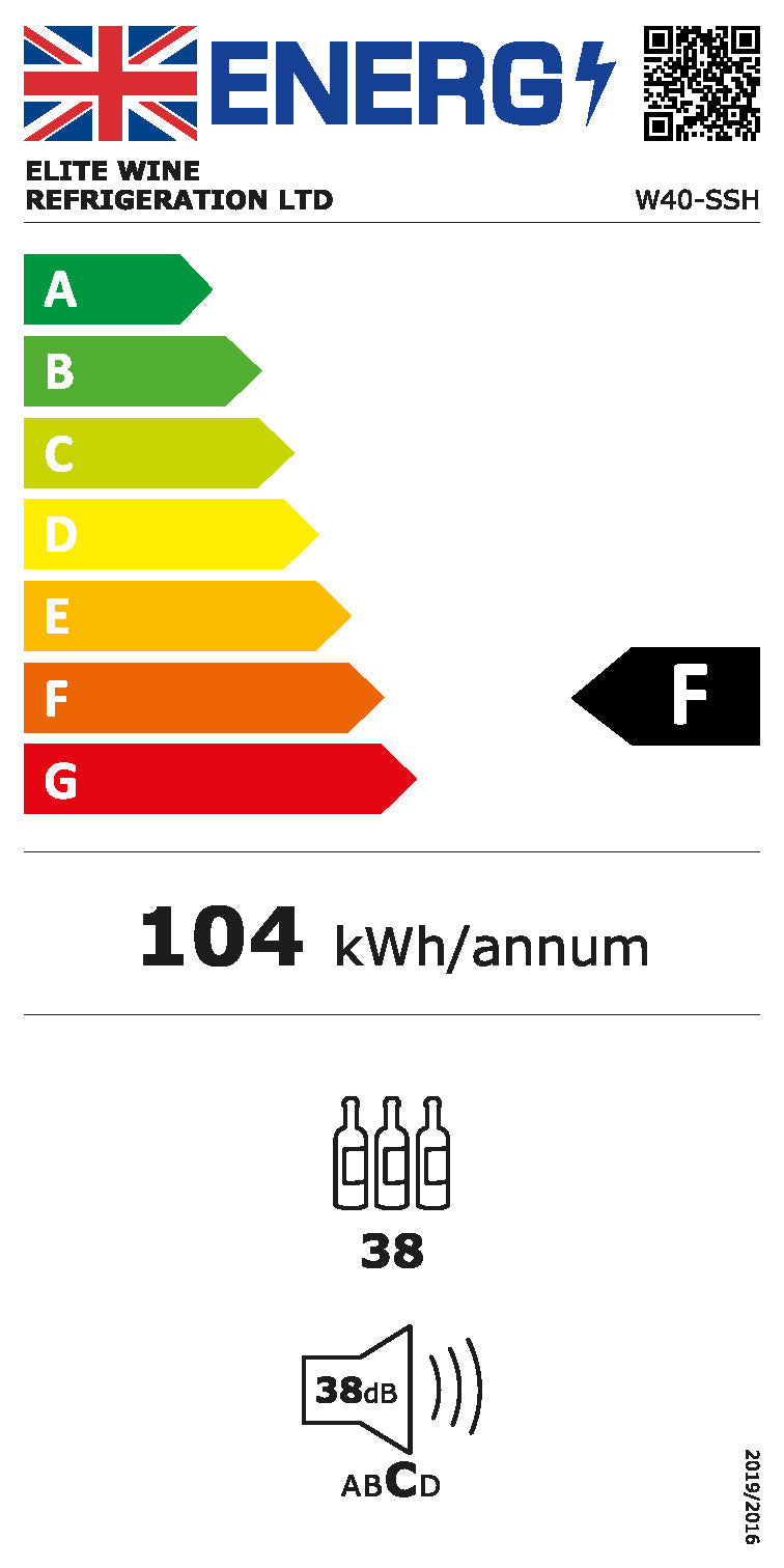 W40-SSH - Wine Fridge - 38 Bottle - Stainless Steel