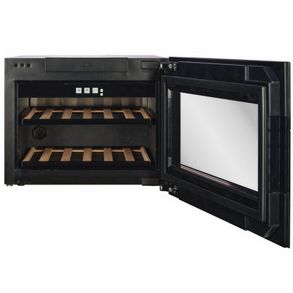 WI-17B-TO - Push To Open Integrated Wine Fridge - 17 Bottle - Black Glass